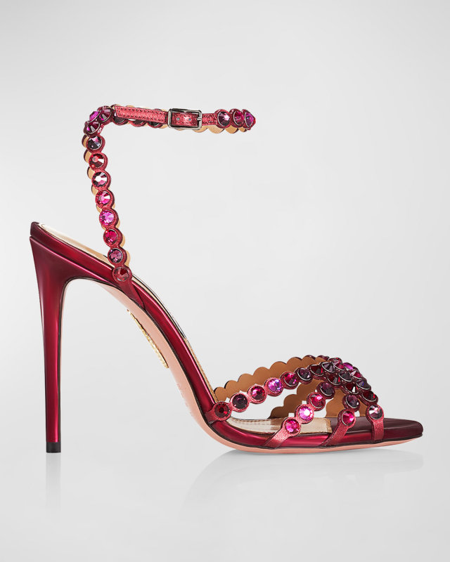 Tequila Crystal Ankle-Strap Cocktail Sandals